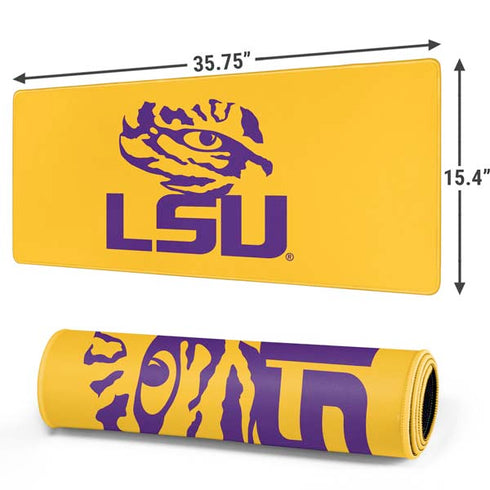 Louisiana State University - LSU Tiger Eye Logo Yellow Gaming Mouse Pad