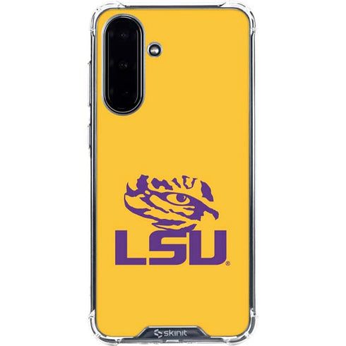 LSU Tiger Eye Logo Yellow Galaxy A36 5G Clear Case