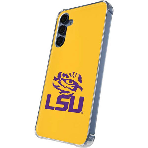 LSU Tiger Eye Logo Yellow Galaxy A55 5G Clear Case