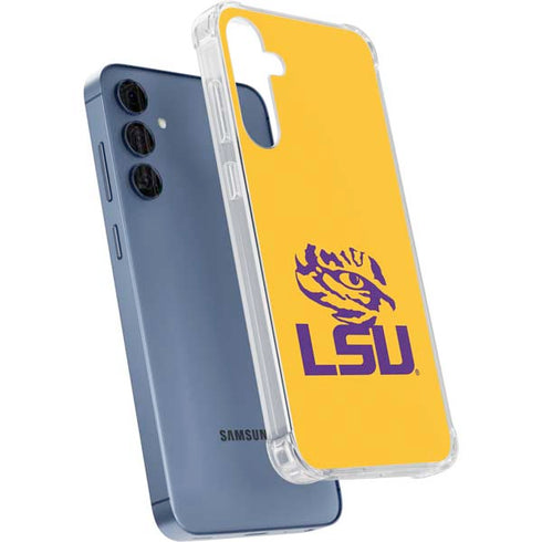 LSU Tiger Eye Logo Yellow Galaxy A55 5G Clear Case