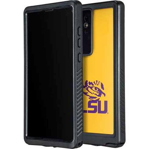 LSU Tiger Eye Logo Yellow Galaxy S24 Ultra Waterproof Case