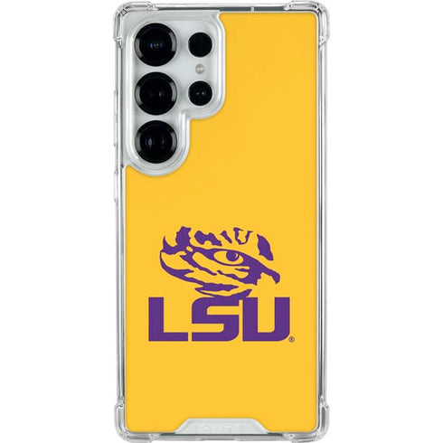 LSU Tiger Eye Logo Yellow Galaxy S26 Ultra Clear Case