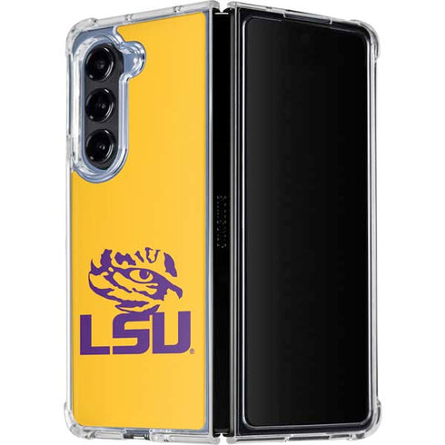 Louisiana State University - LSU Tiger Eye Logo Yellow Galaxy Z Fold5 5G Clear Case