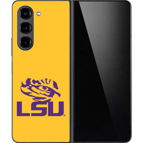 Louisiana State University - LSU Tiger Eye Logo Yellow Galaxy Z Fold5 5G Skin