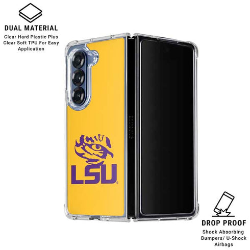 LSU Tiger Eye Logo Yellow Galaxy Z Fold6 Clear Case