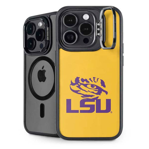 LSU Tiger Eye Logo Yellow iPhone 13 Pro Kickstand Case