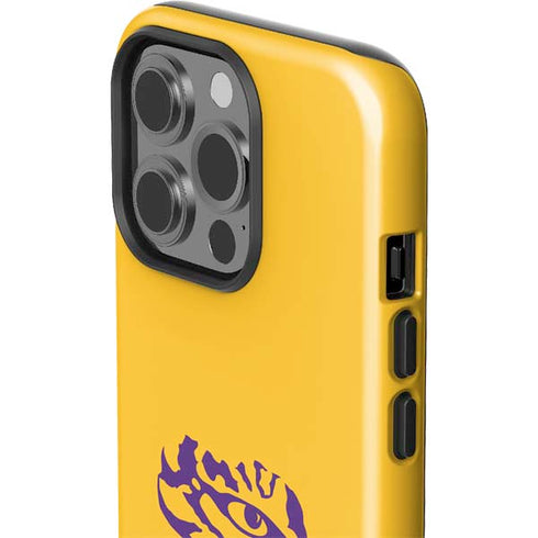 Louisiana State University - LSU Tiger Eye Logo Yellow iPhone 15 Pro Impact Case