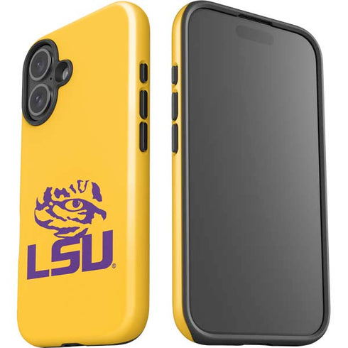 LSU Tiger Eye Logo Yellow iPhone 16 Impact Case