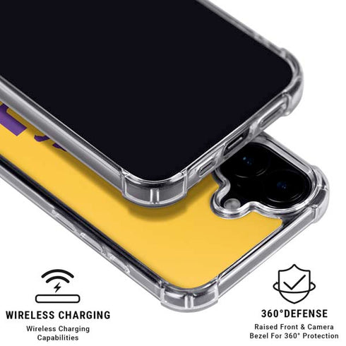 LSU Tiger Eye Logo Yellow iPhone 16 MagSafe Case
