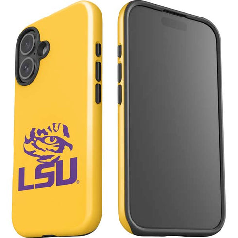LSU Tiger Eye Logo Yellow iPhone 16 Plus Impact Case