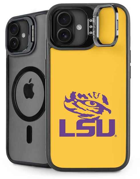 LSU Tiger Eye Logo Yellow iPhone 16 Plus Kickstand Case