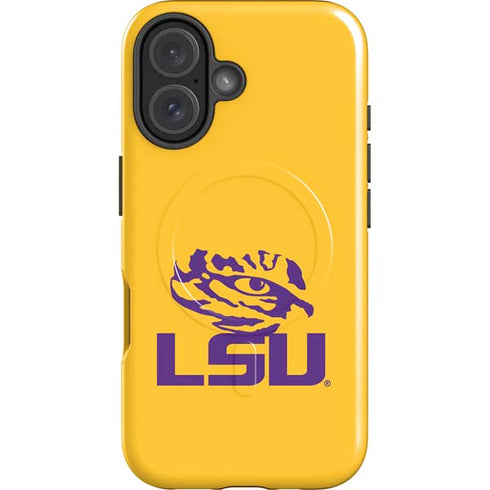LSU Tiger Eye Logo Yellow iPhone 16 Plus Magsafe Impact Case