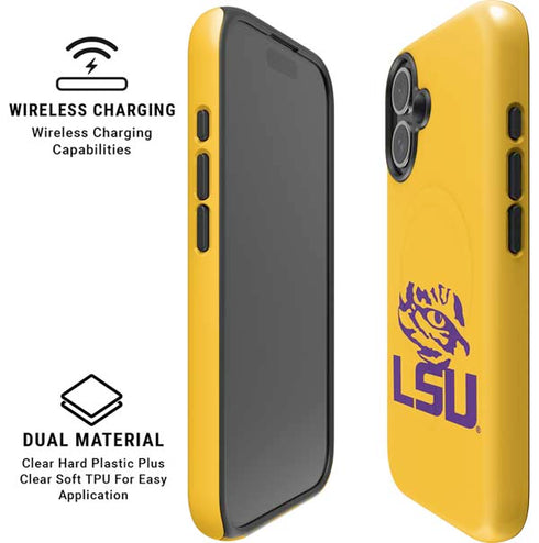 LSU Tiger Eye Logo Yellow iPhone 16 Plus Magsafe Impact Case