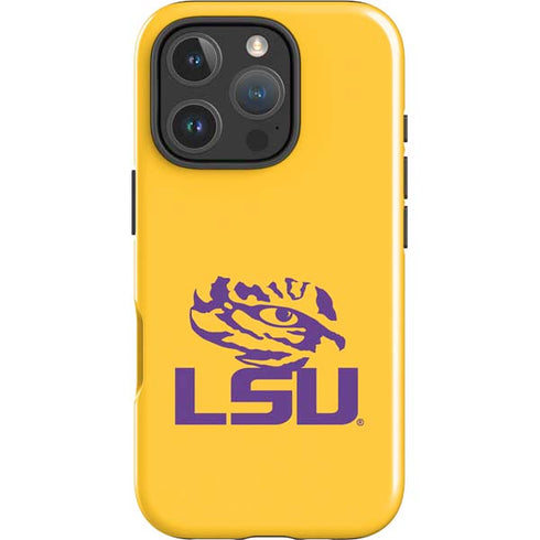LSU Tiger Eye Logo Yellow iPhone 16 Pro Impact Case
