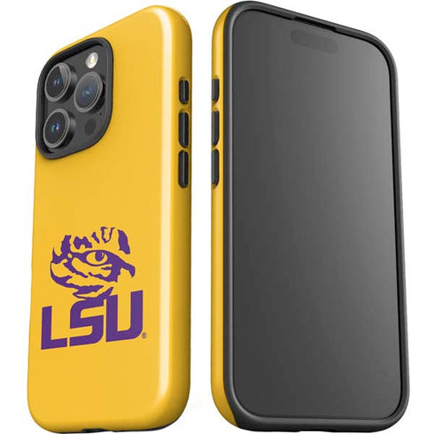 LSU Tiger Eye Logo Yellow iPhone 16 Pro Max Impact Case