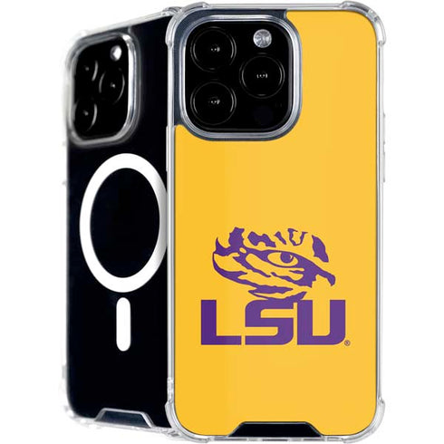 LSU Tiger Eye Logo Yellow iPhone 16 Pro Max MagSafe Case