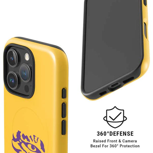 LSU Tiger Eye Logo Yellow iPhone 16 Pro Max Magsafe Impact Case