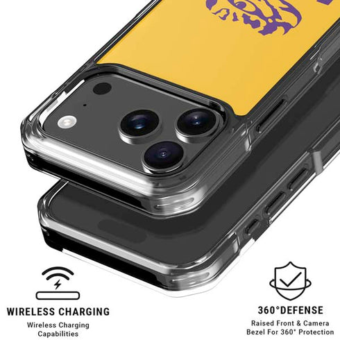 LSU Tiger Eye Logo Yellow iPhone 18 Pro Clear Case