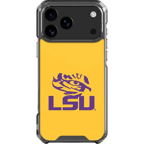 LSU Tiger Eye Logo Yellow iPhone 18 Pro Max Clear Case