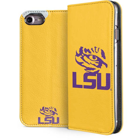 Louisiana State University - LSU Tiger Eye Logo Yellow iPhone 7 Folio Case