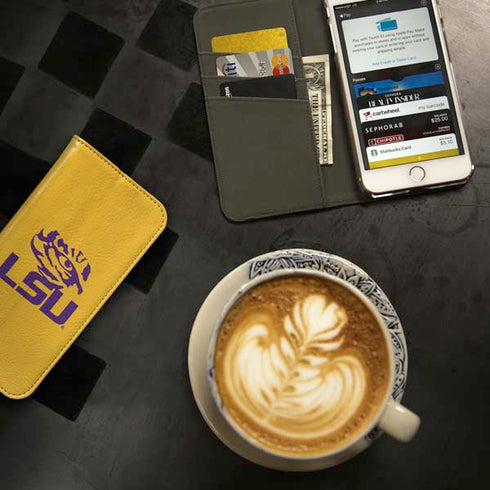 Louisiana State University - LSU Tiger Eye Logo Yellow iPhone 7 Folio Case