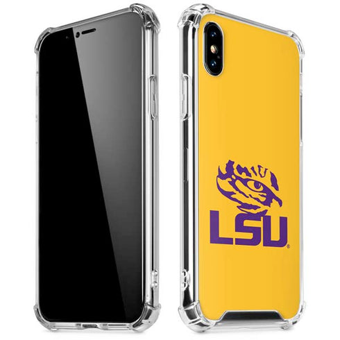 LSU Tiger Eye Logo Yellow iPhone X/XS Clear Case
