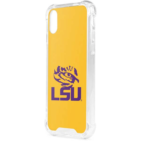 Louisiana State University - LSU Tiger Eye Logo Yellow iPhone XS Clear Case
