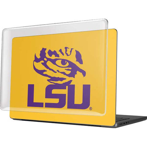 LSU Tiger Eye Logo Yellow MacBook Pro 14in (2021-24) Case plus Skin