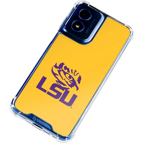 LSU Tiger Eye Logo Yellow Moto G Play 4G (2024) Clear Case