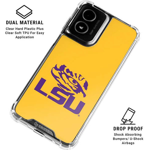 LSU Tiger Eye Logo Yellow Moto G Power 5G (2024) Clear Case