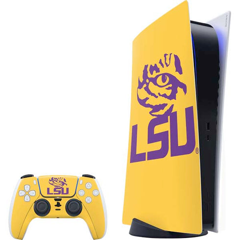 LSU Tiger Eye Logo Yellow PlayStation PS5 Skins