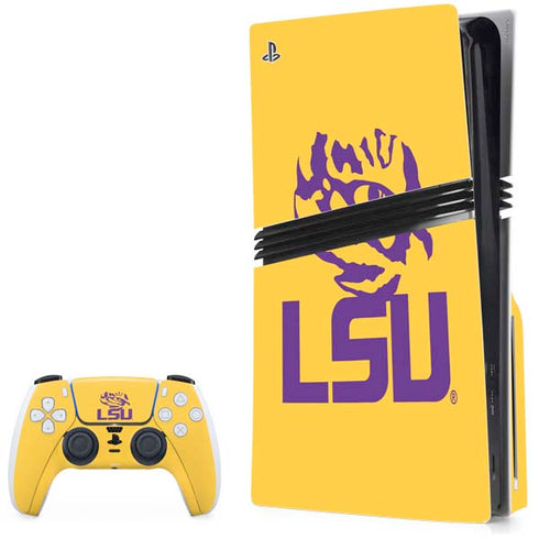 LSU Tiger Eye Logo Yellow PlayStation PS5 Skins