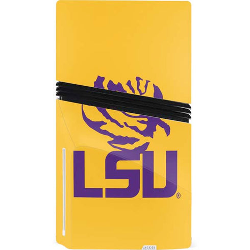 LSU Tiger Eye Logo Yellow PS5 Pro Disk Console Skin