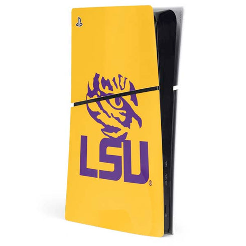 Louisiana State University - LSU Tiger Eye Logo Yellow PS5 Slim Digital Edition Console Skin