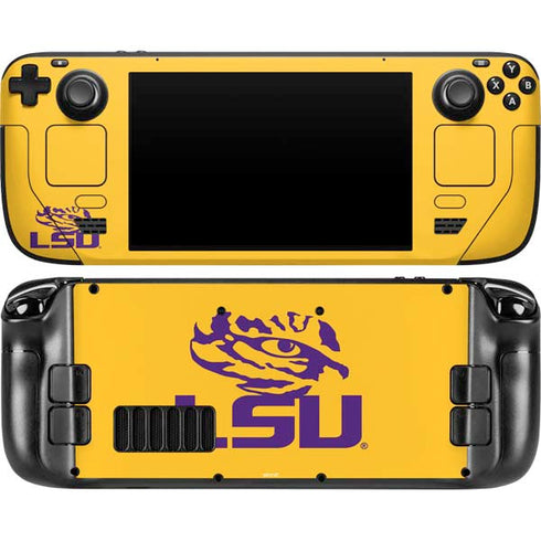 LSU Tiger Eye Logo Yellow Steam Deck Handheld Gaming Computer OLED Skin