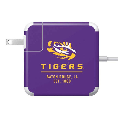 Louisiana State University - LSU Tigers Baton Rouge 85W Power Adapter (15 and 17 inch MacBook Pro Charger) Skin