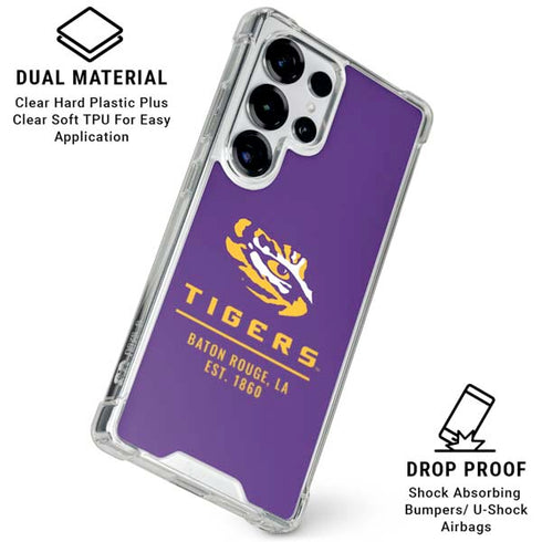 LSU Tigers Baton Rouge Galaxy S25 Ultra Clear Case