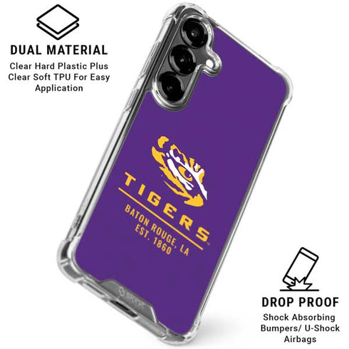 LSU Tigers Baton Rouge Galaxy S26 Clear Case