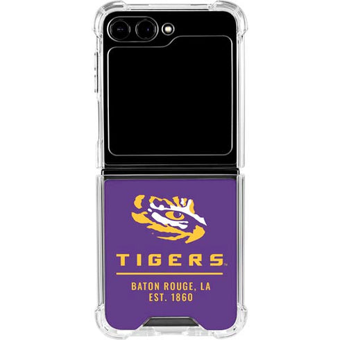 LSU Tigers Baton Rouge Galaxy Z Flip6 Clear Case