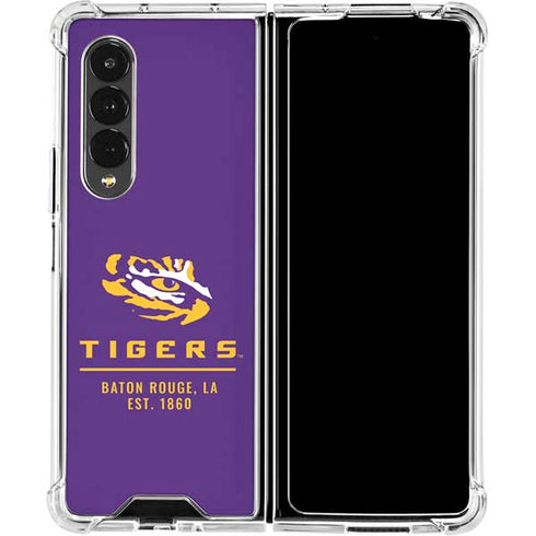 Louisiana State University - LSU Tigers Baton Rouge Galaxy Z Fold4 5G Clear Case