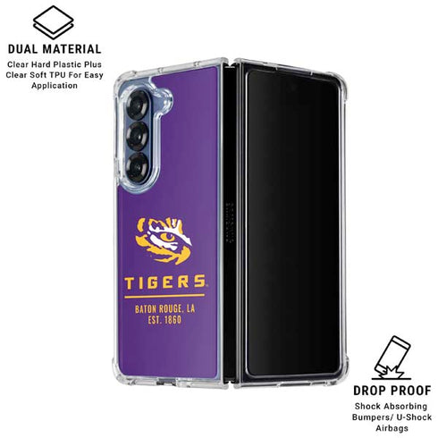 LSU Tigers Baton Rouge Galaxy Z Fold6 Clear Case