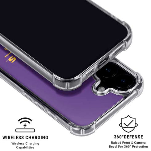 LSU Tigers Baton Rouge iPhone 16 Clear Case