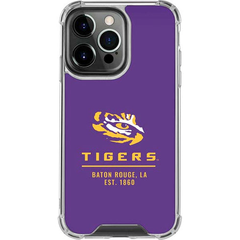 LSU Tigers Baton Rouge iPhone 16 Pro Max Clear Case