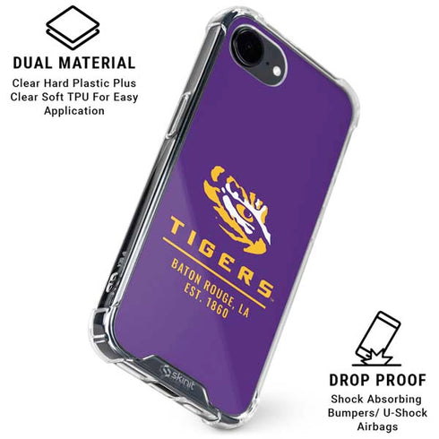 LSU Tigers Baton Rouge iPhone 16e Clear Case