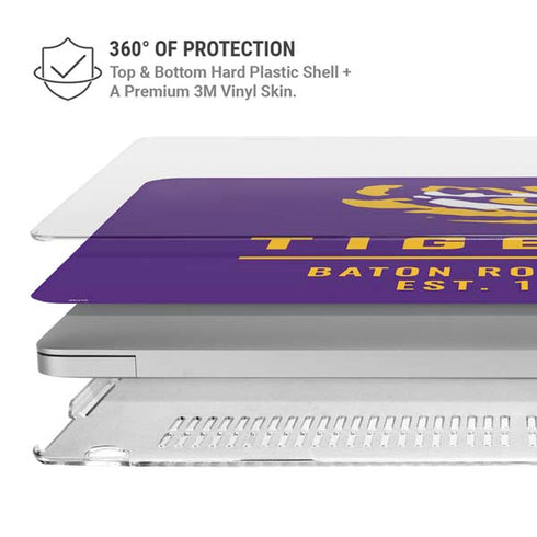 Louisiana State University - LSU Tigers Baton Rouge MacBook Pro 15in (2016-19) Case plus Skin