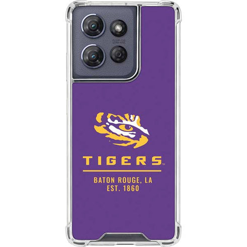 LSU Tigers Baton Rouge Moto G 5G (2025) Clear Case