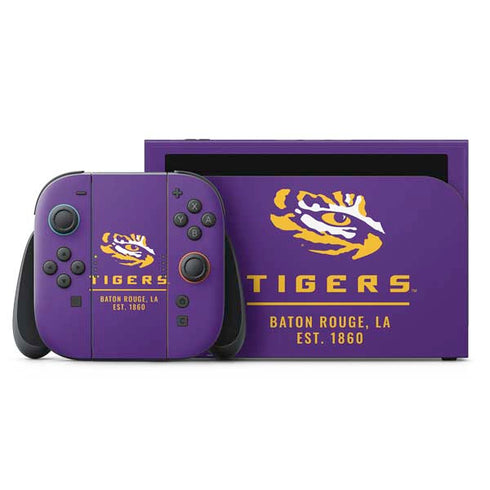 LSU Tigers Baton Rouge Nintendo Switch 2 (2025) with Joy-Con Skin