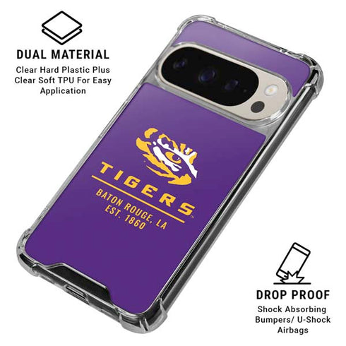 LSU Tigers Baton Rouge Pixel 9/9 Pro Clear Case