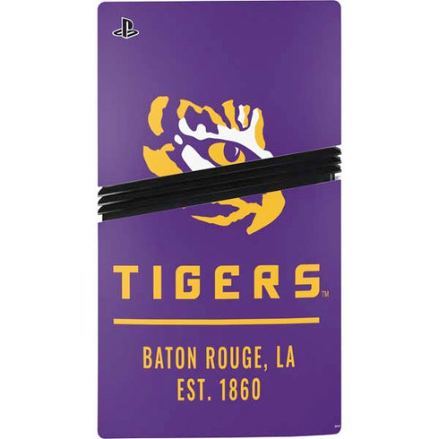 LSU Tigers Baton Rouge PS5 Pro Disk Console Skin