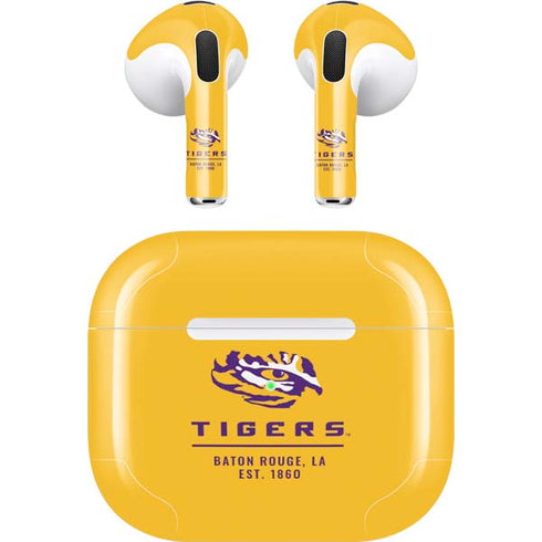 Louisiana State University - LSU Tigers Baton Rouge Yellow Apple AirPods (3rd Gen 2021) Skin